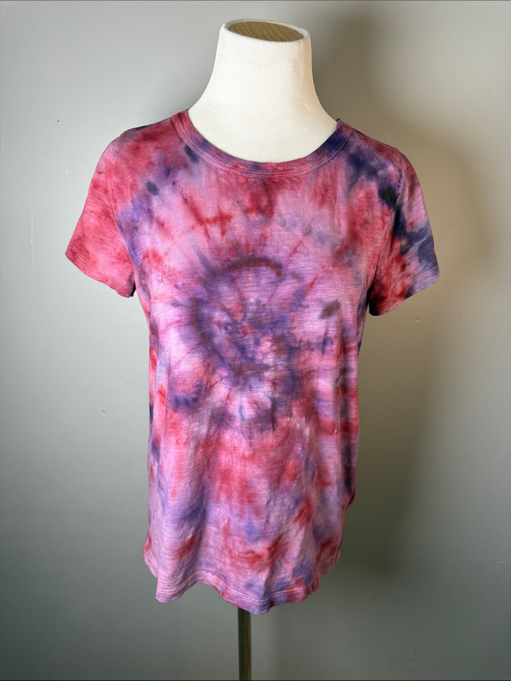 Tie-Dye Short Sleeve Tee in Pink & Purple